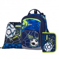 Iskolatáska szett OXY Go 3 részes Football tolltartóval és tornazsákkal